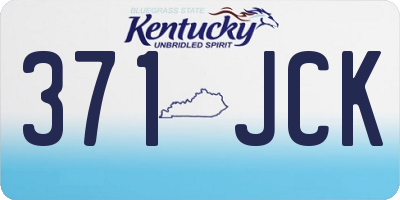 KY license plate 371JCK