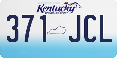 KY license plate 371JCL