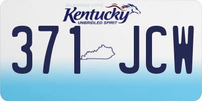 KY license plate 371JCW