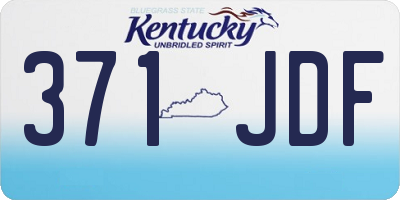 KY license plate 371JDF