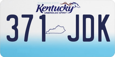 KY license plate 371JDK