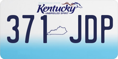 KY license plate 371JDP