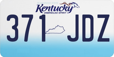 KY license plate 371JDZ