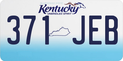 KY license plate 371JEB