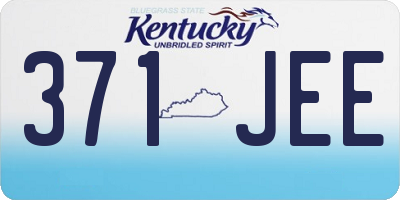 KY license plate 371JEE