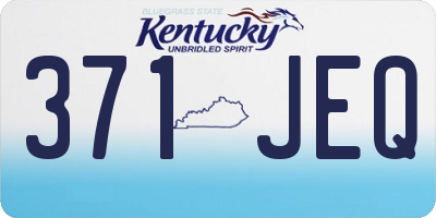 KY license plate 371JEQ
