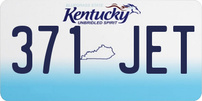 KY license plate 371JET