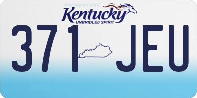 KY license plate 371JEU