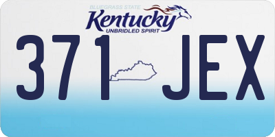 KY license plate 371JEX