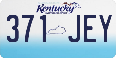 KY license plate 371JEY