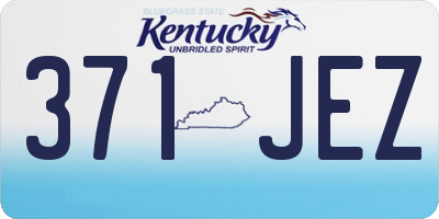 KY license plate 371JEZ