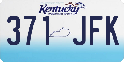 KY license plate 371JFK