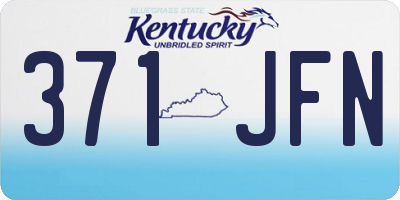 KY license plate 371JFN