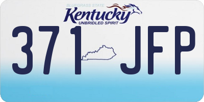 KY license plate 371JFP