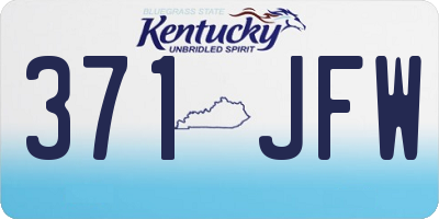 KY license plate 371JFW