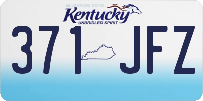 KY license plate 371JFZ