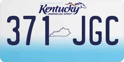 KY license plate 371JGC