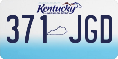 KY license plate 371JGD
