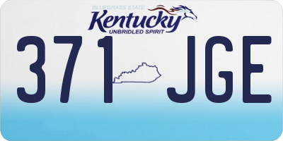 KY license plate 371JGE