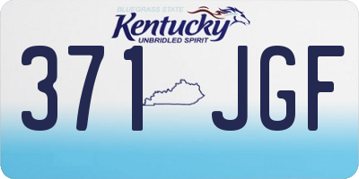 KY license plate 371JGF