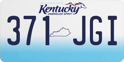 KY license plate 371JGI
