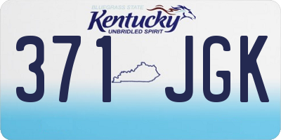 KY license plate 371JGK