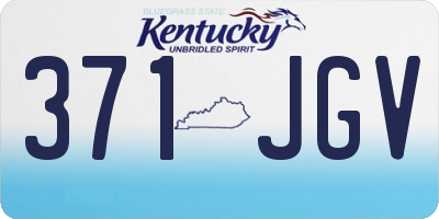 KY license plate 371JGV