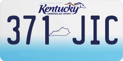 KY license plate 371JIC