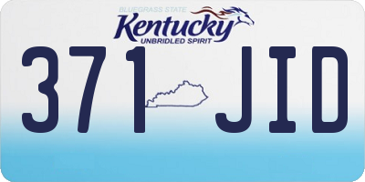 KY license plate 371JID