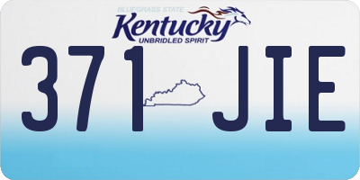 KY license plate 371JIE