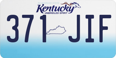 KY license plate 371JIF