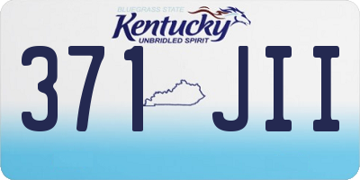 KY license plate 371JII