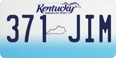 KY license plate 371JIM