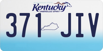 KY license plate 371JIV