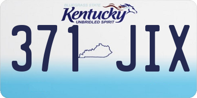 KY license plate 371JIX