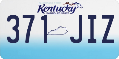 KY license plate 371JIZ