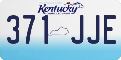 KY license plate 371JJE