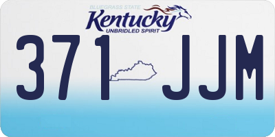 KY license plate 371JJM