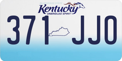 KY license plate 371JJO