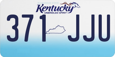 KY license plate 371JJU
