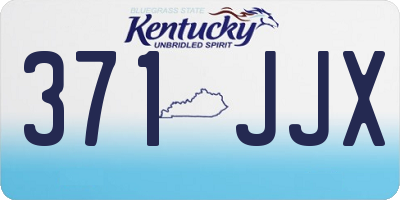KY license plate 371JJX