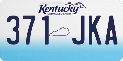 KY license plate 371JKA