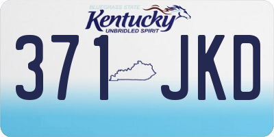 KY license plate 371JKD