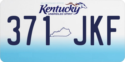 KY license plate 371JKF