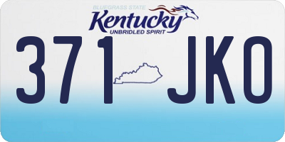KY license plate 371JKO