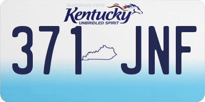 KY license plate 371JNF