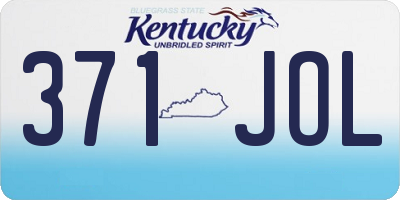 KY license plate 371JOL