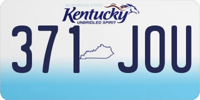 KY license plate 371JOU
