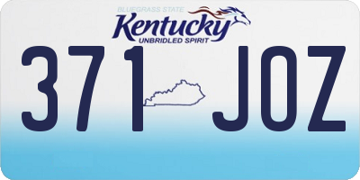 KY license plate 371JOZ