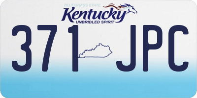 KY license plate 371JPC